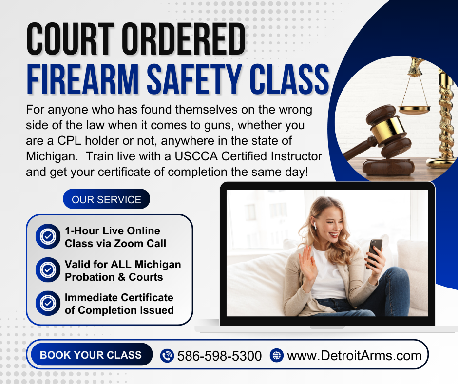 COURT ORDERED FIREARM SAFETY COURSE
